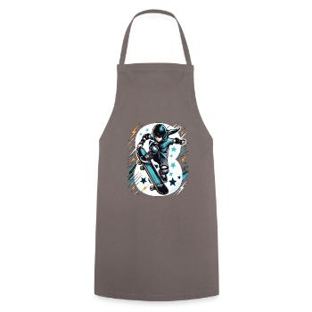 Skateboard Skater Design pour les garçons de 8 ans - Tablier de cuisine - gris - Devant - AI Model Male 185 dark (185cm)