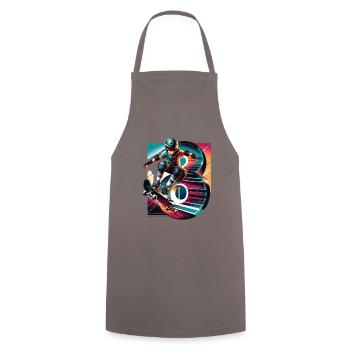 Skateboard Skater Design pour les garçons de 8 ans - Tablier de cuisine - gris - Devant - AI Model Male 185 dark (185cm)