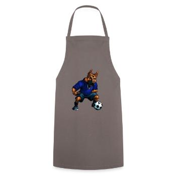 German Shepherd Football - Cooking Apron - grey - Front - AI Model Male 185 dark (185cm)