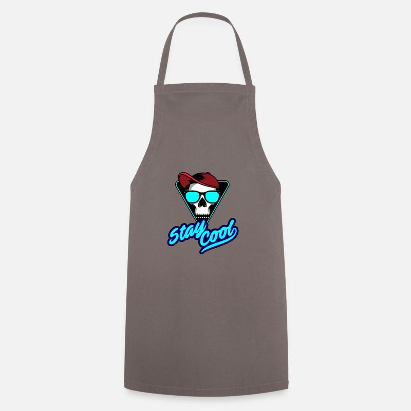 Tête de mort - Tablier de cuisine - gris