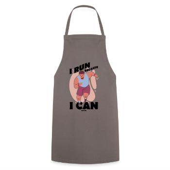 Running Jogging Sport Race Training Gift - Cooking Apron - grey - Front - AI Model Male 185 dark (185cm)