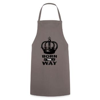 J’aime les vêtements / Né de cette façon - Tablier de cuisine - gris - Devant - AI Model Male 185 dark (185cm)