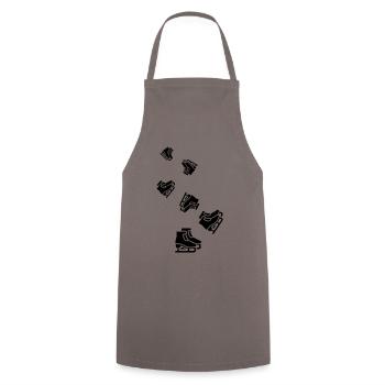 Symbole d’icône Inliner - Tablier de cuisine - gris - Devant - AI Model Male 185 dark (185cm)