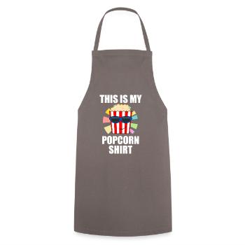 Popcorn Manger Popcorn Chef ironique Dire - Tablier de cuisine - gris - Devant - AI Model Male 185 dark (185cm)