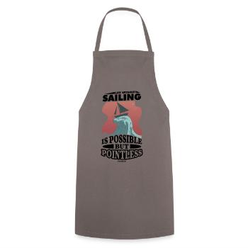Sailor Sailing Sailboat Funny Dictons Cadeau - Tablier de cuisine - gris - Devant - AI Model Male 185 dark (185cm)