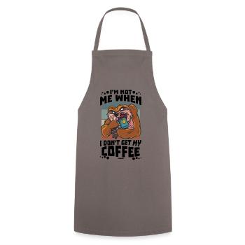 Kaffee - Kochschürze - Grau - Vorne - AI Model Male 185 dark (185cm)