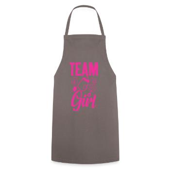 Team Girl Baby Sex Reveal - Tablier de cuisine - gris - Devant - AI Model Male 185 dark (185cm)