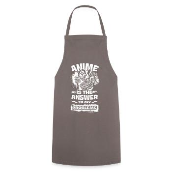 I Love Anime Japan Manga Cosplay Nerd Gift - Cooking Apron - grey - Front - AI Model Male 185 dark (185cm)