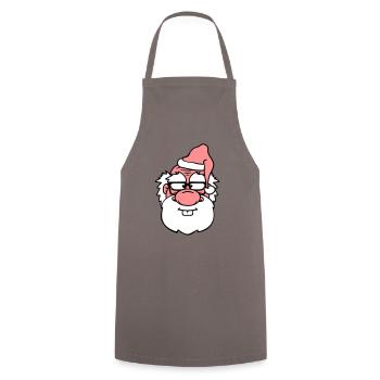 weihnachten weihnachtsmann muetze nikolaus santa c - Kochschürze - Grau - Vorne - AI Model Male 185 dark (185cm)