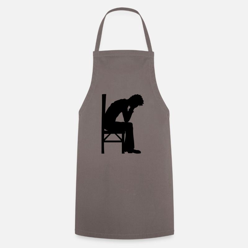 Conception sédentaire à la dépression - Tablier de cuisine - gris