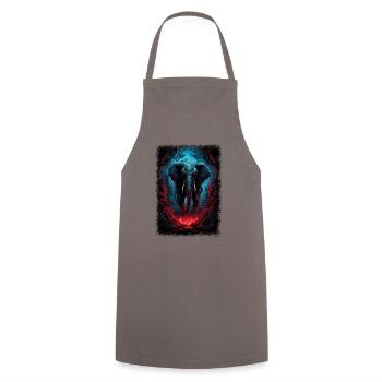 plage eau adorable nature soleil cool éléphant - Tablier de cuisine - gris - Devant - AI Model Male 185 dark (185cm)