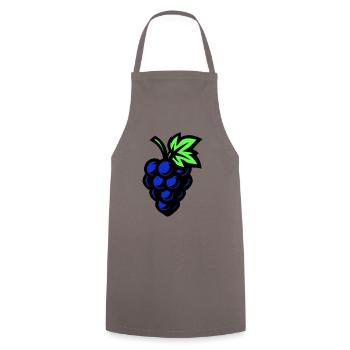 Grapes Symbol Grapes - Cooking Apron - grey - Front - AI Model Male 185 dark (185cm)