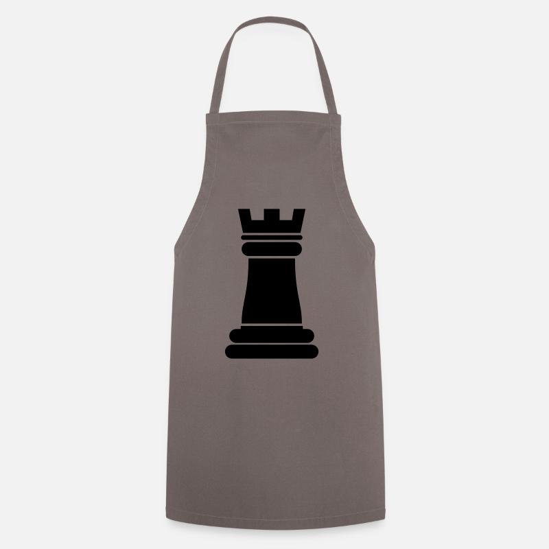 Tour de pièces d’échecs - Tablier de cuisine - gris