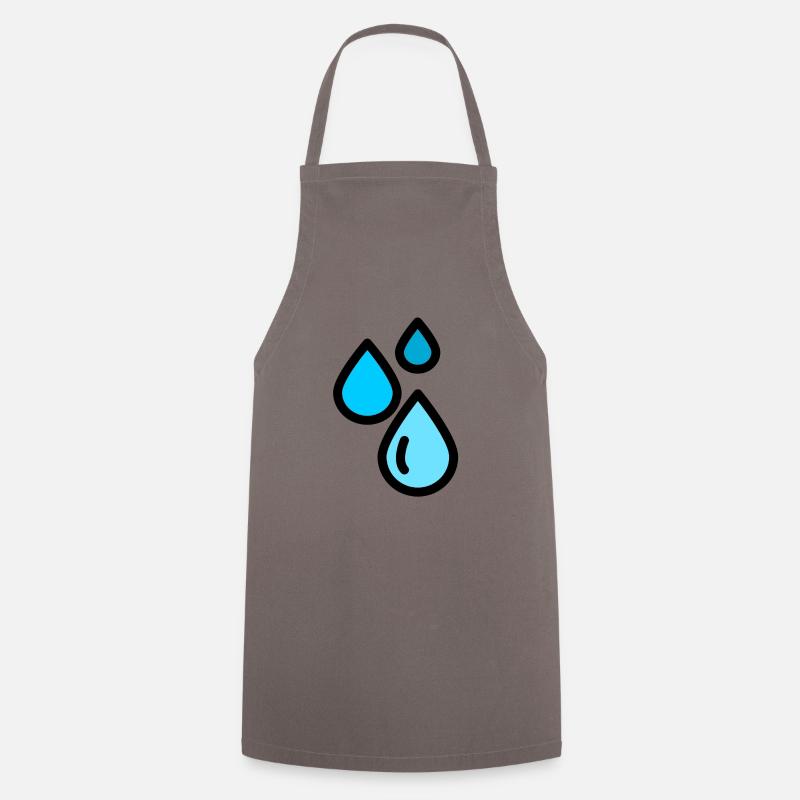 Gouttes d'eau - Tablier de cuisine - gris