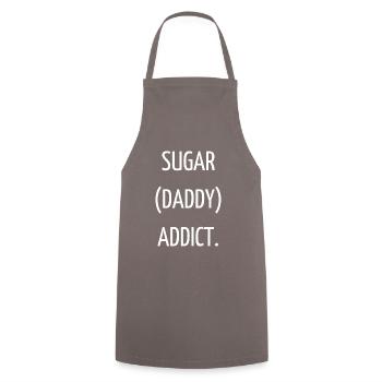 Sugar (daddy) addict - Tablier de cuisine - gris - Devant - AI Model Male 185 dark (185cm)