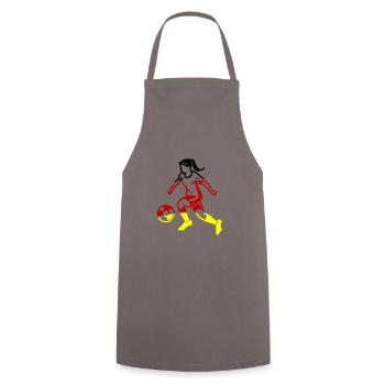Frau Fussball Team Deutschland - Kochschürze - Grau - Vorne - AI Model Male 185 dark (185cm)