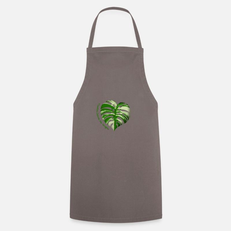 Monstera Albo Variegata - Tablier de cuisine - gris