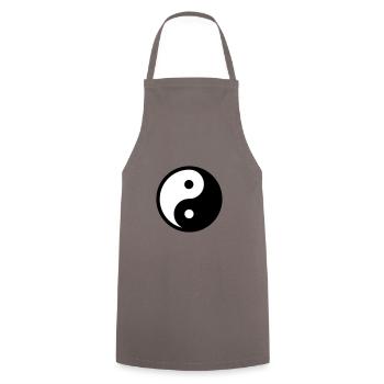 Yin Yang - Kochschürze - Grau - Vorne - AI Model Male 185 dark (185cm)