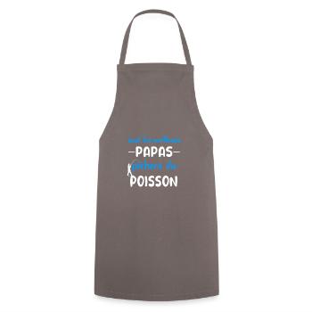 Seul les meilleurs papas pêchent du poisson - Tablier de cuisine - gris - Devant - AI Model Male 185 dark (185cm)
