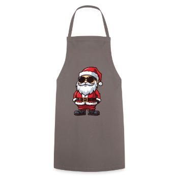 Weihnachtsmann Santa Comic - Kochschürze - Grau - Vorne - AI Model Male 185 dark (185cm)