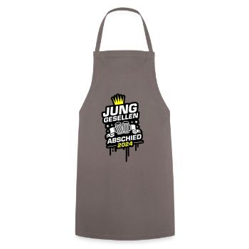 Enterrement de vie de garçon 2024 - Tablier de cuisine - gris - Devant - AI Model Male 185 dark (185cm)