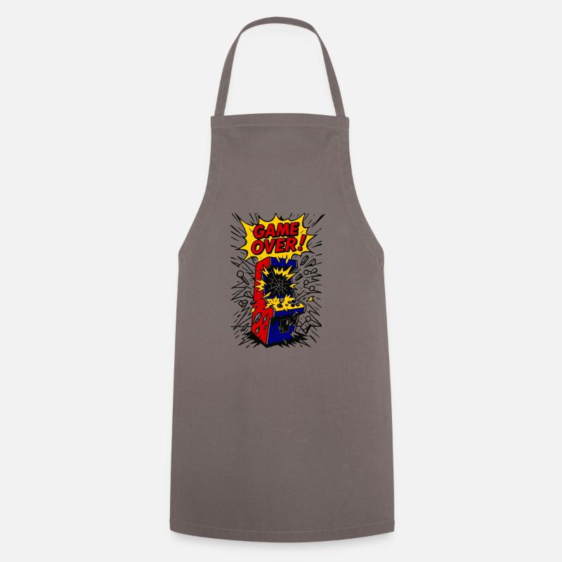 Game Over, exploding Arcade - Cooking Apron - grey