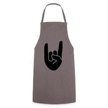 Party Hand Symbol - Cooking Apron - grey - Front - AI Model Male 185 dark (185cm)