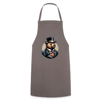 Ours riche - Tablier de cuisine - gris - Devant - AI Model Male 185 dark (185cm)