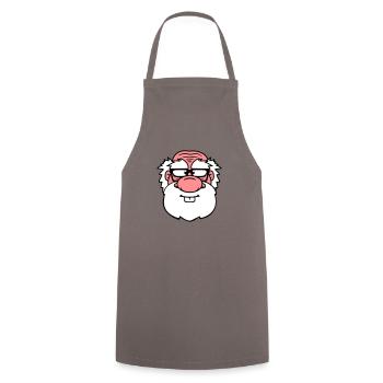 opa alt grossvater papa hornbrille bart nerd geek - Kochschürze - Grau - Vorne - AI Model Male 185 dark (185cm)