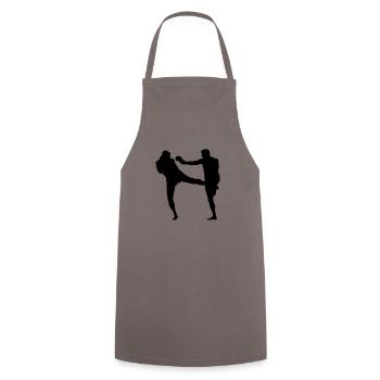 Kickboxers - Cooking Apron - grey - Front - AI Model Male 185 dark (185cm)