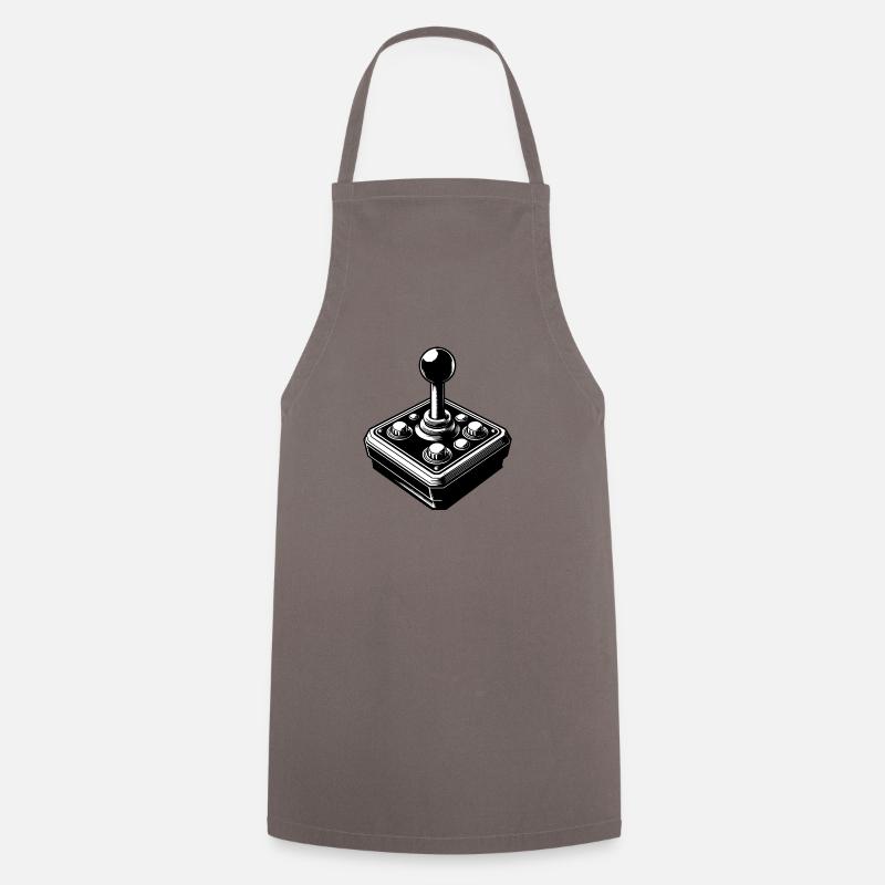Vintage Arcade Joystick: Retro Gaming - Cooking Apron - grey