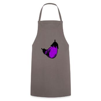Aubergines - Tablier de cuisine - gris - Devant - AI Model Male 185 dark (185cm)
