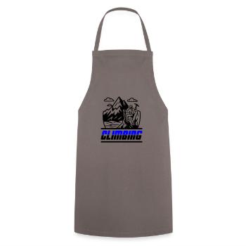 Mountaineering icon - Cooking Apron - grey - Front - AI Model Male 185 dark (185cm)