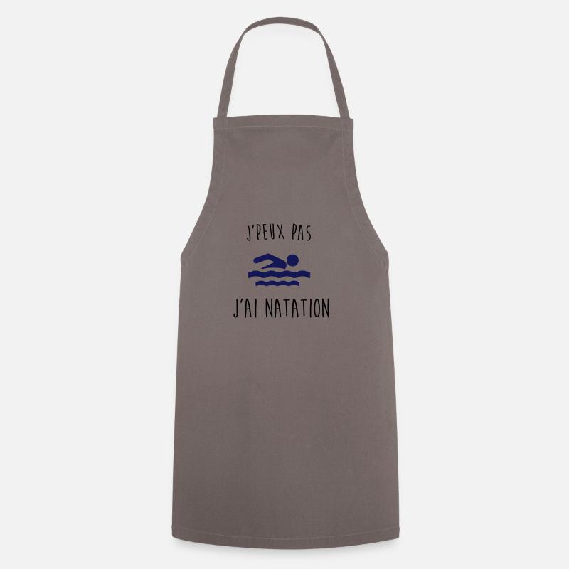 j'peux pas j'ai natation - Tablier de cuisine - gris