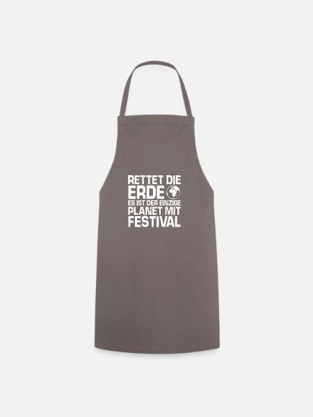 Festival -Rettet die Erde - Kochschürze - Grau