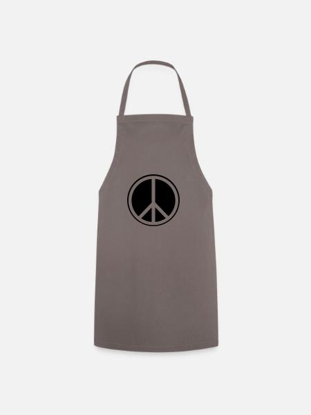 Peace Symbol - Kochschürze - Grau
