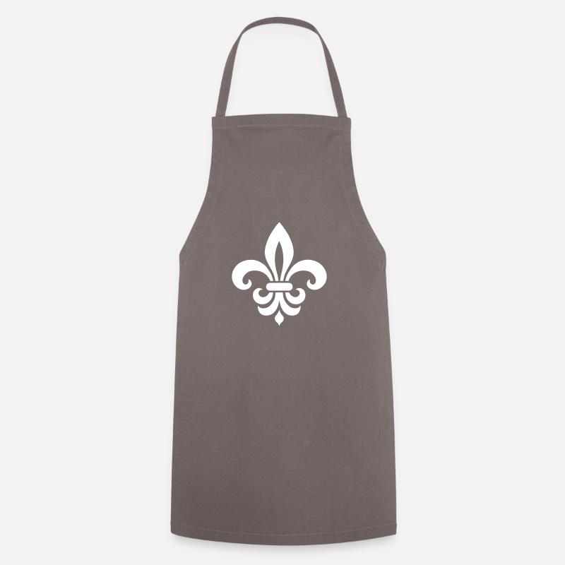 Fleur de Lis Heritage - Cooking Apron - grey