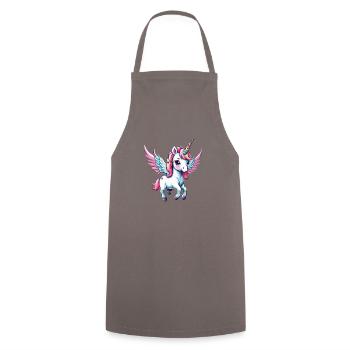 Licorne Einhorn Kawaii - Kochschürze - Grau - Vorne - AI Model Male 185 dark (185cm)