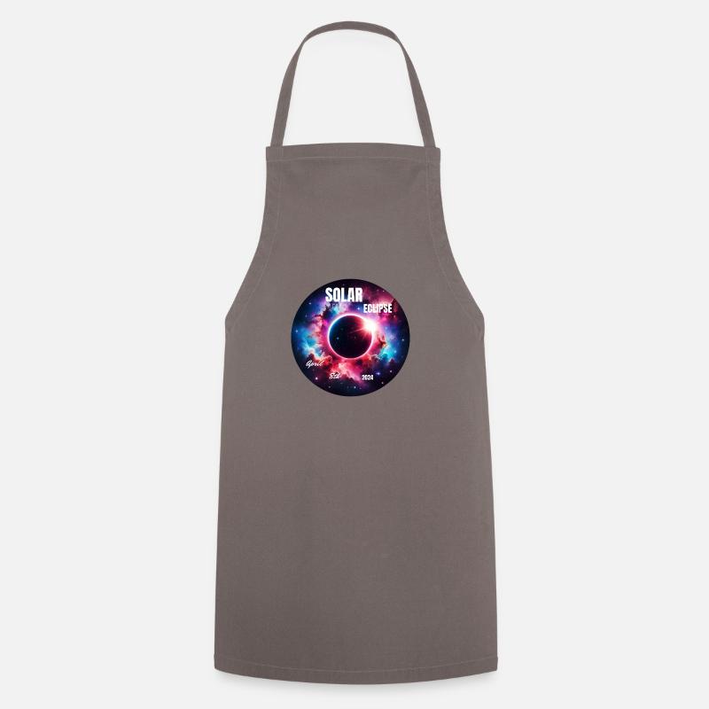 Solar Eclipse April 8, 2024: Celestial Miracle - Cooking Apron - grey