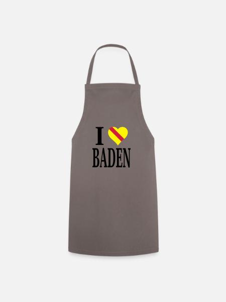 I love Baden - Kochschürze - Grau