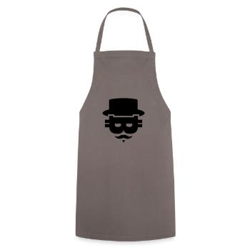 Bitcoin Satoshi Nakamoto - Kochschürze - Grau - Vorne - AI Model Male 185 dark (185cm)