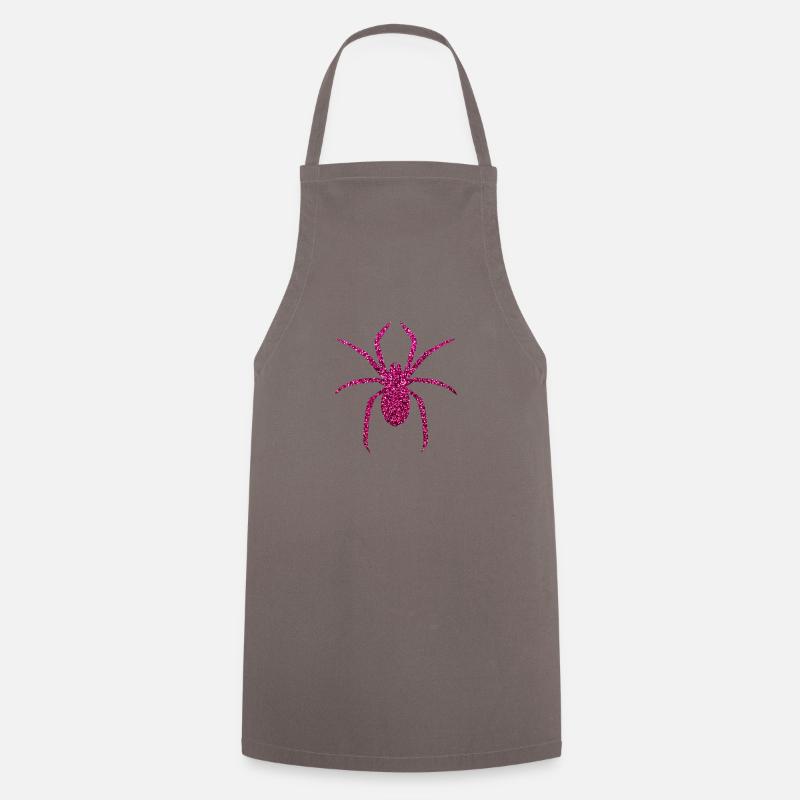Araignée scintillante Halloween - Tablier de cuisine - gris