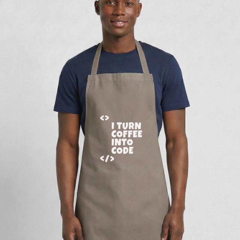 I turn coffee into code Programmierer Entwickler Kochschürze