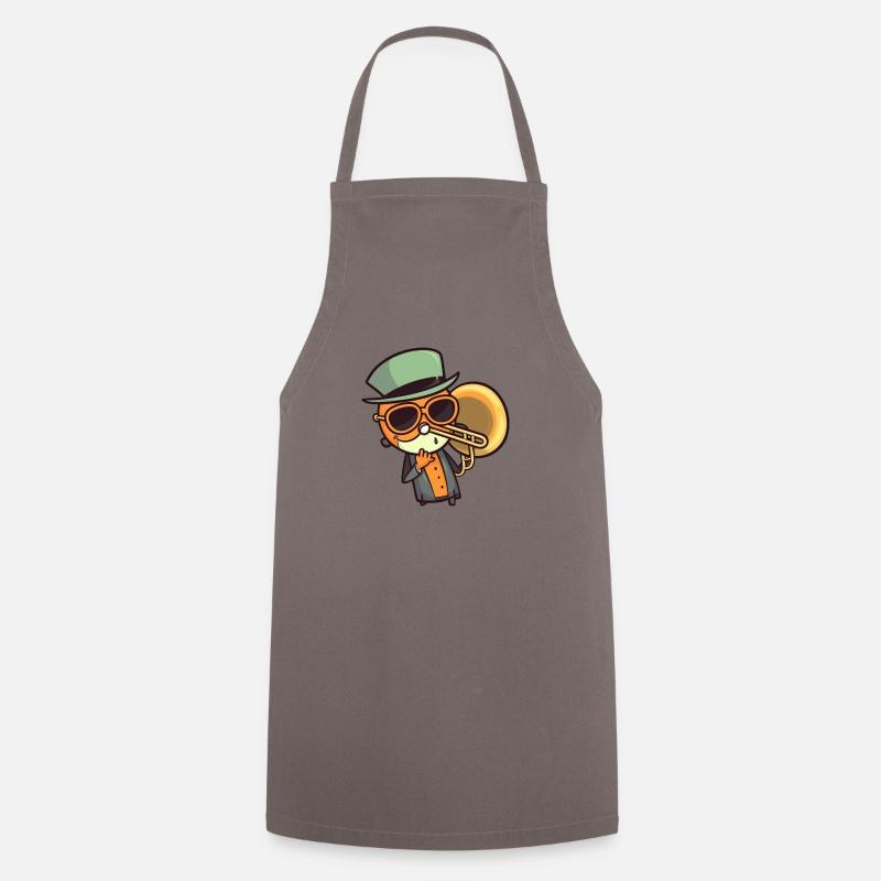 Trombone in comic style - Cooking Apron - grey