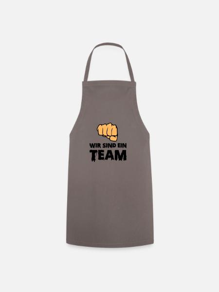 wir sind ein team - Kochschürze - Grau