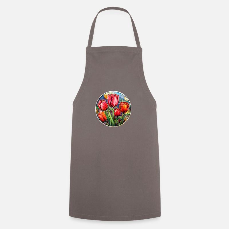 Champ de tulipes - Tablier de cuisine - gris