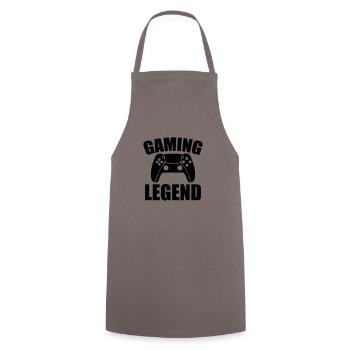 Gaming Legend - Cooking Apron - grey - Front - AI Model Male 185 dark (185cm)