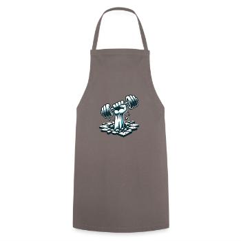 Power Lift - Cooking Apron - grey - Front - AI Model Male 185 dark (185cm)