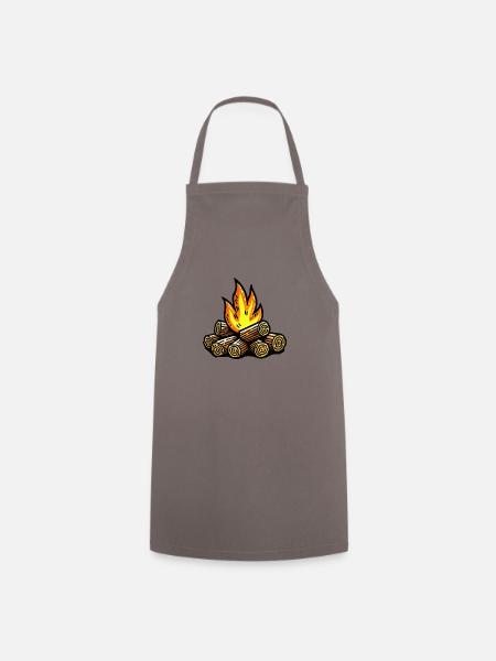 lagerfeuer - Kochschürze - Grau