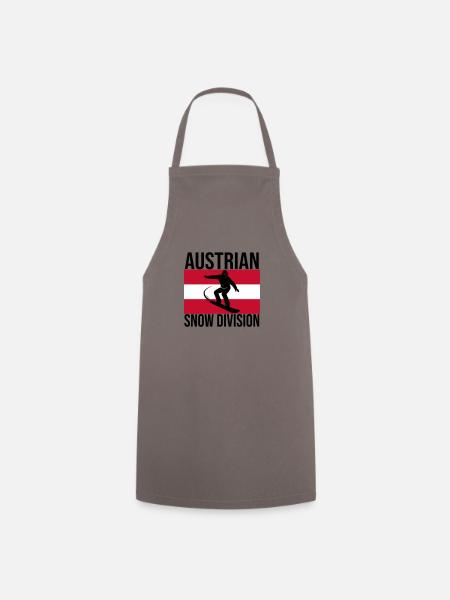 Austrian Snow Division Snowboard Tee - Cooking Apron - grey